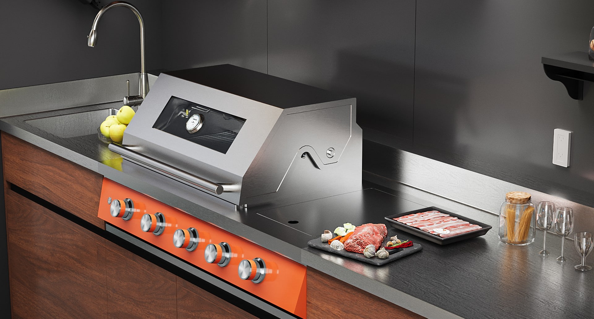 Bếp nướng BBQ tích hợp 46