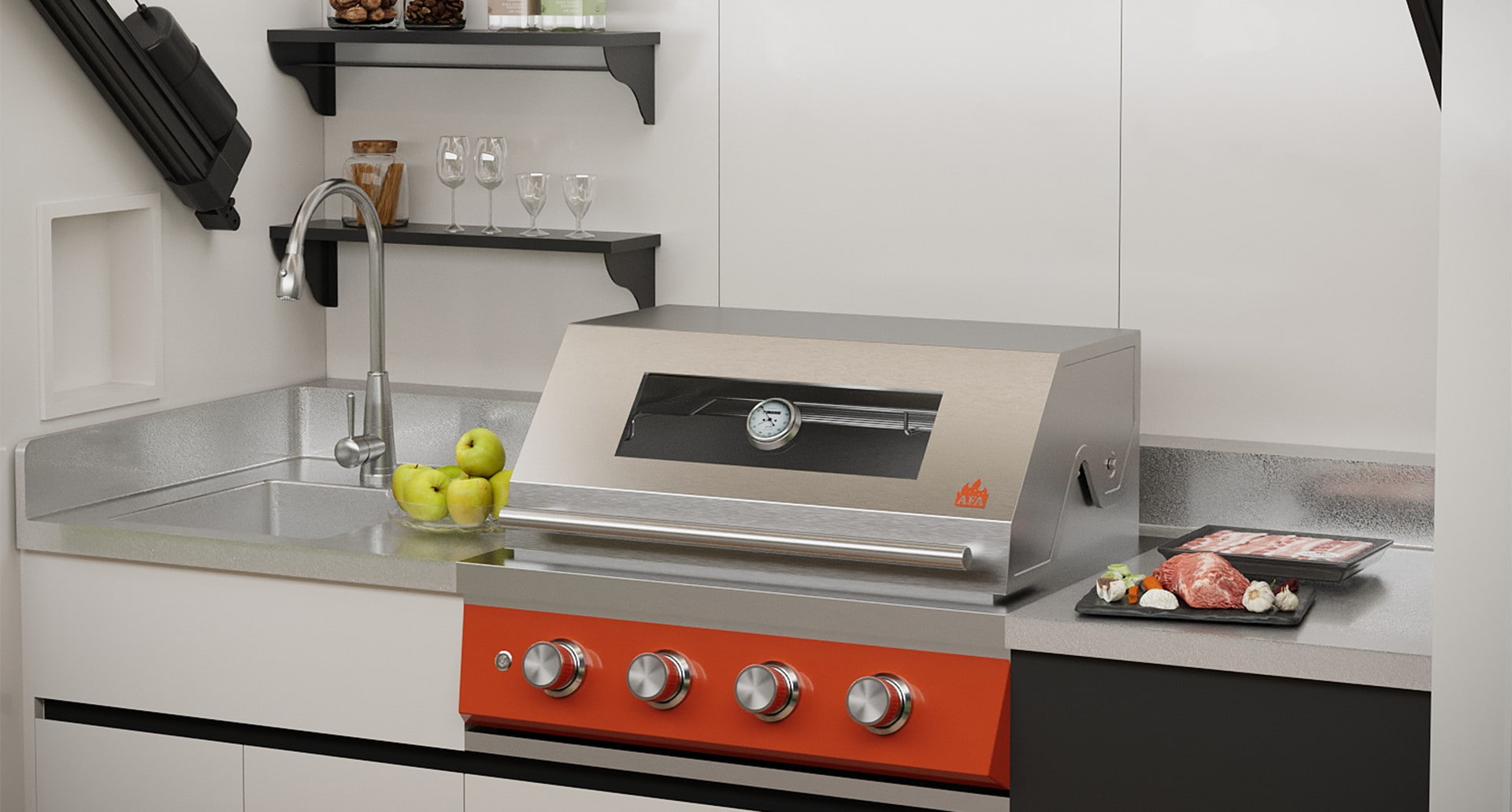 Bếp nướng BBQ tích hợp 30