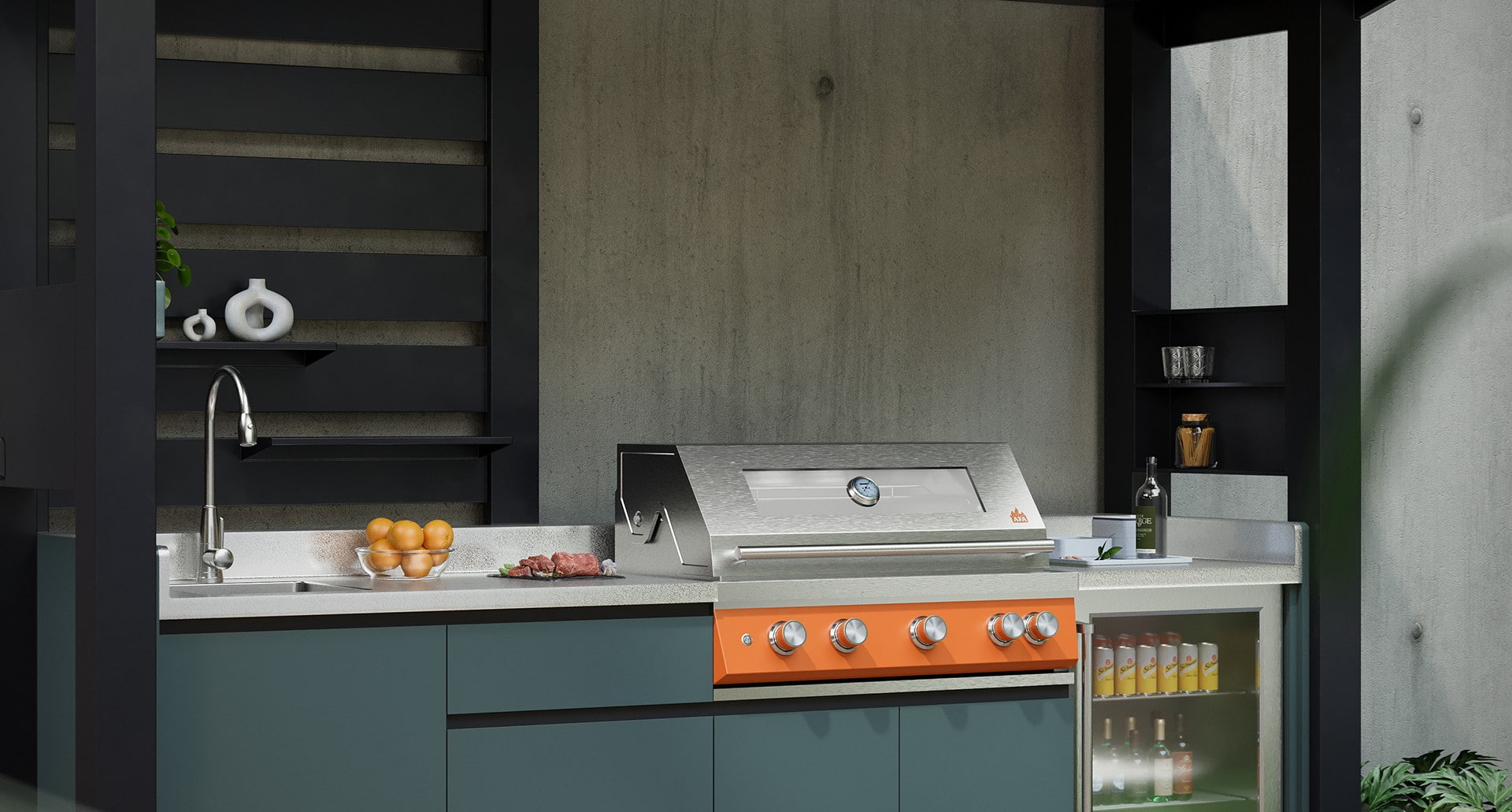 Lò nướng BBQ tích hợp 36