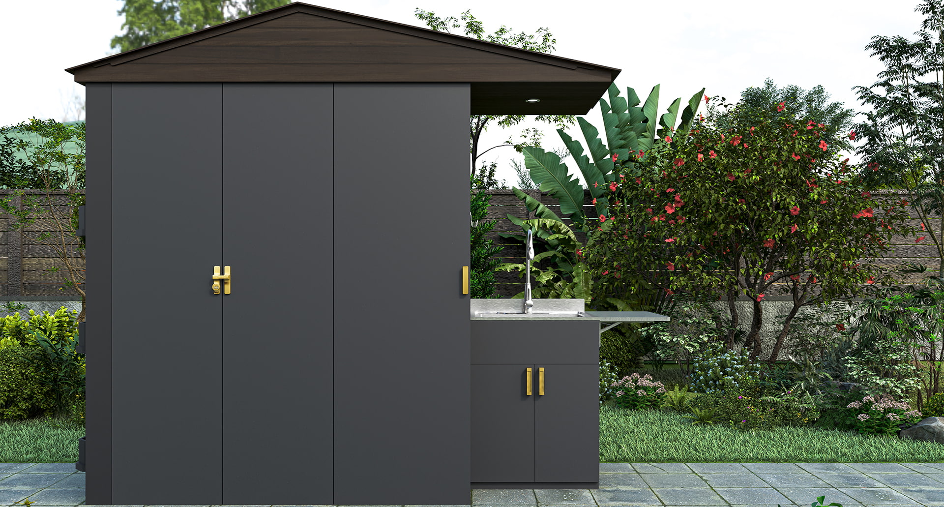 G-TC3 Tủ dụng cụ đa chức năng ngoài trời ba cửa lớn
