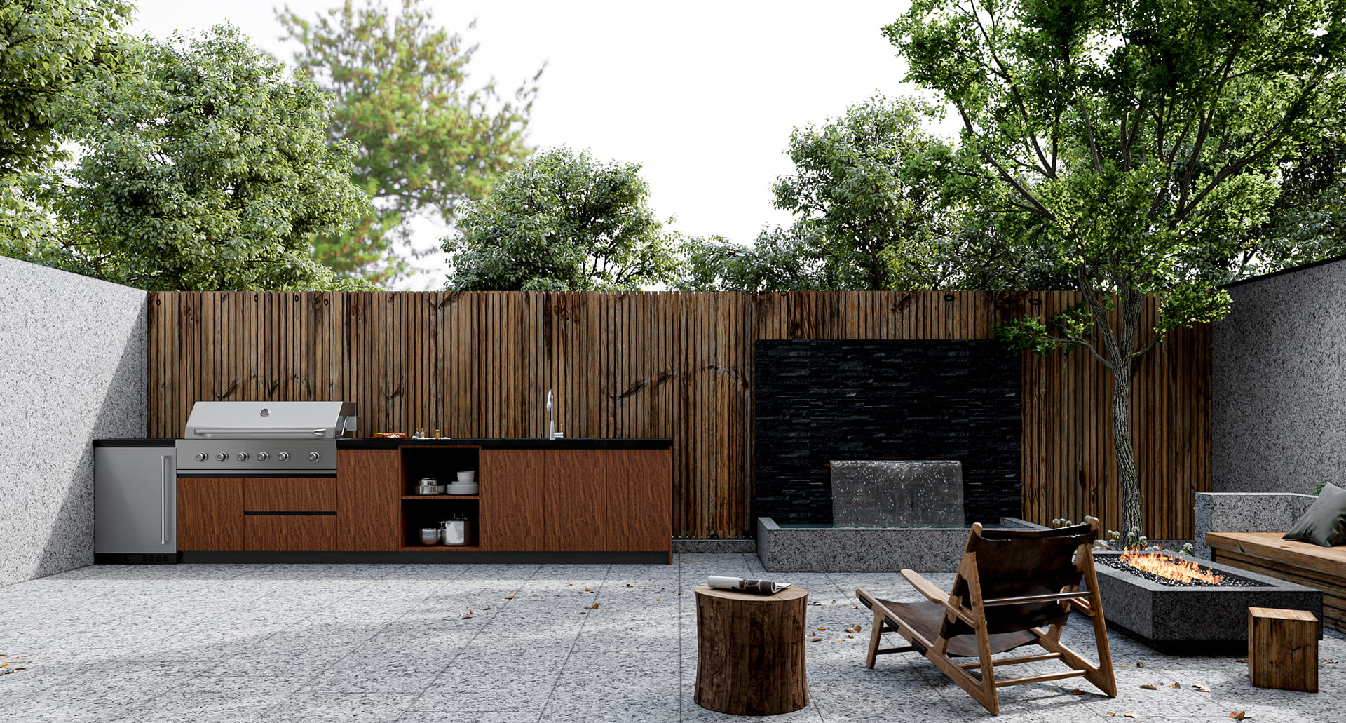 Tủ bếp ngoài trời LINEAR